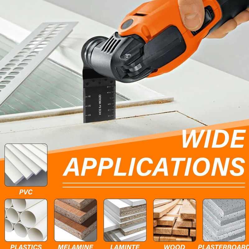 10pcs Oscillating Saw Blades, Oscillating Multitool Accessory Set, Universal Saw Blade for Dremel, Bosch, V1188-CE-Y819-19