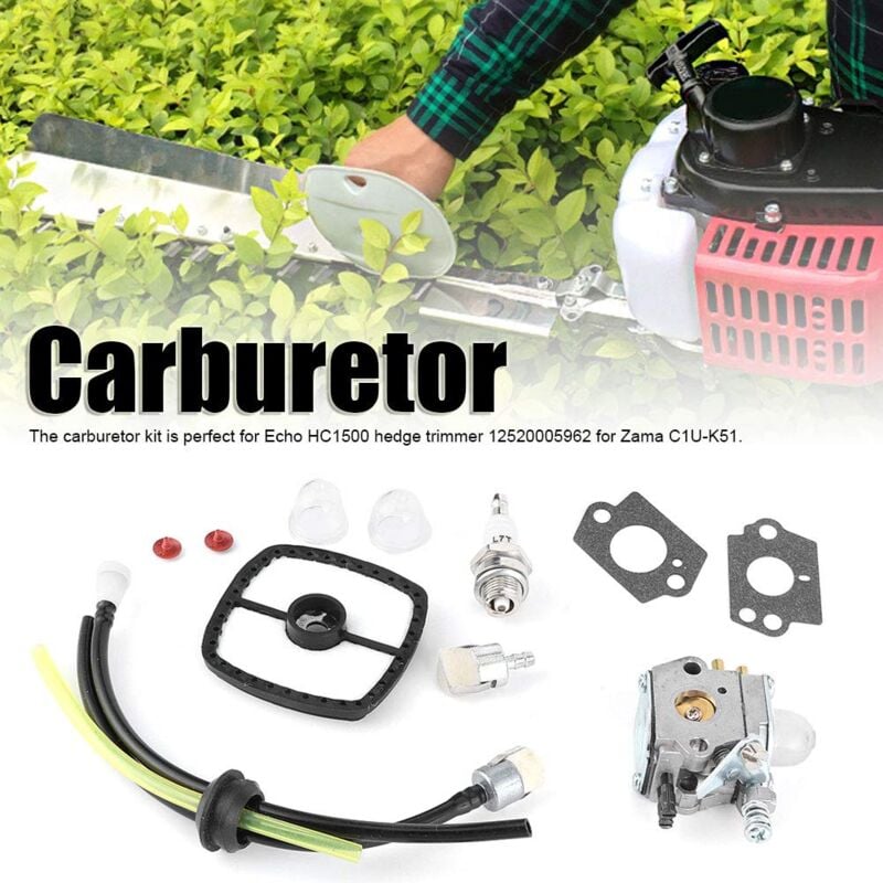 Echo HC1500 Hedge Trimmer Carburetor 12520005962 for Zama C1U-K51, Hedge Trimmer Accessory Kit V1188-CE-Y819-47