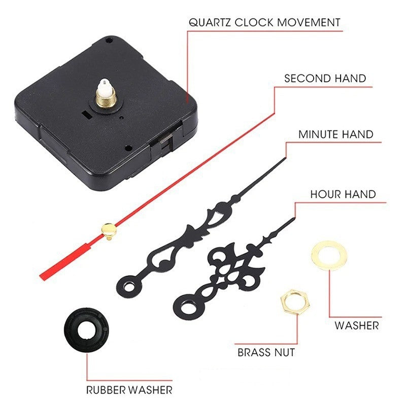 Wall Clock Movement Silent Quartz Clock 2-Pack V1188-CE-Y913-01493
