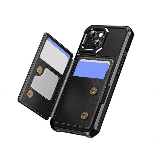 Horizontal Flip Card Slot Leather Phone Case For iPhone 14 Plus V1188-CE-Y919-00100-4