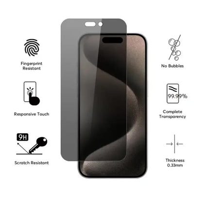 iPhone 16 Pro Max Privacy Tempered Glass Screen Protector 3-Pack V1188-CE-Y919-00527