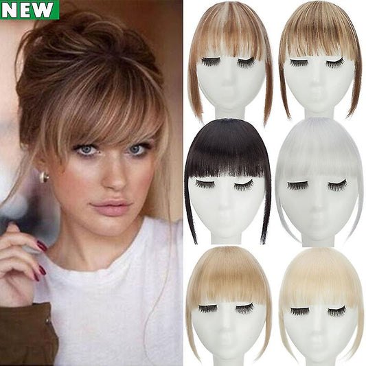 Clip In Hair Bangs Extensions 28cm Medium Brown French Stylish Hair Pieces V1188-CE-Y919-00688-9