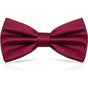 Pre-tied Bow Tie for Men, Tux Bow Tie Adjustable Formal Neck Bow Tie Satin Bow Tie for Party Wedding (Red) V1188-CE06-34244