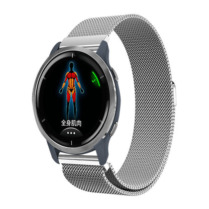 Garmin Venu 2 2S SQ Compatible Milanese Magnetic Stainless Steel Bracelet Silver V1188-CE06-38479