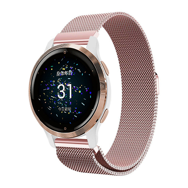Garmin Venu 2 2S SQ Compatible Milanese Magnetic Stainless Steel Bracelet Silver V1188-CE06-38479