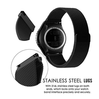 Garmin Venu 2 2S SQ Compatible Milanese Magnetic Stainless Steel Bracelet Silver V1188-CE06-38479