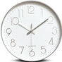 Minimalist Wall Clock (Silver), 30 cm (12 inches) Modern Silent Wall Clock, Silent Quartz Movement V1188-CE06-40848