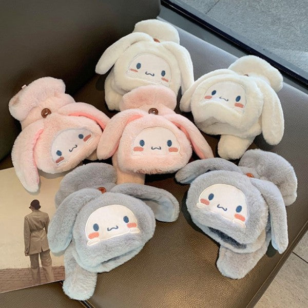 Sanrio Cinnamoroll Kawaii Flannel Gloves Y2k Harajuku Style Soft White V1188-CE06-43526