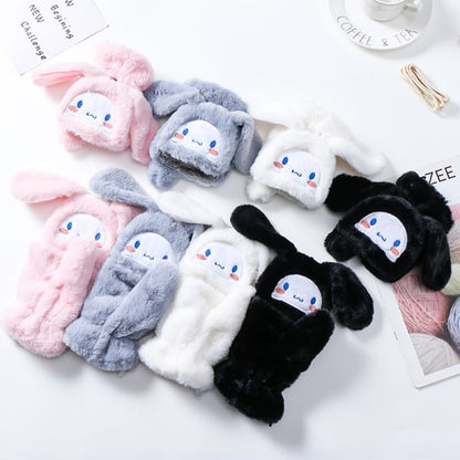 Sanrio Cinnamoroll Kawaii Flannel Gloves Y2k Harajuku Style Soft White V1188-CE06-43526