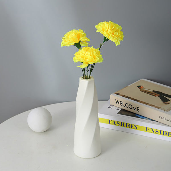 Plastic Vase Imitation Ceramic Flower Pot Table Arrangement Dark Blue V1188-CE06-44416