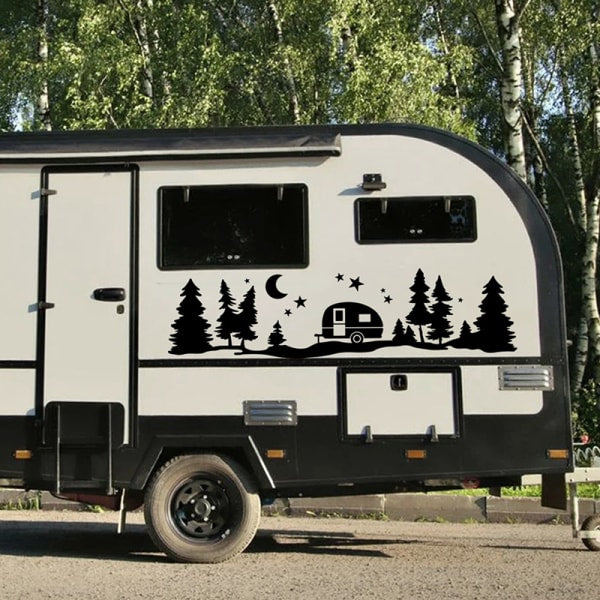 Tree Forest Vinyl Body Decal Sticker for SUV RV Van Caravan Off V1188-CE06-45268