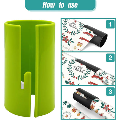 4-pack Sliding Wrapping Paper Cutters - Portable Gift Wrapping Paper Roll Cutter for Christmas and Birthday V1188-CE06-49260