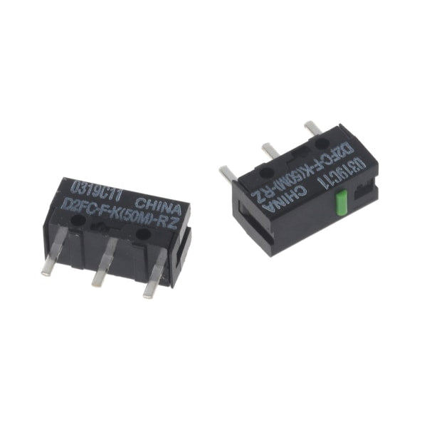 2pcs Green Dot Mouse Microswitch D2FC-FK(50M)-RZ for Razer Mouse Microswitches 50 Million Clicks for Lifetime V1188-CE06-51332
