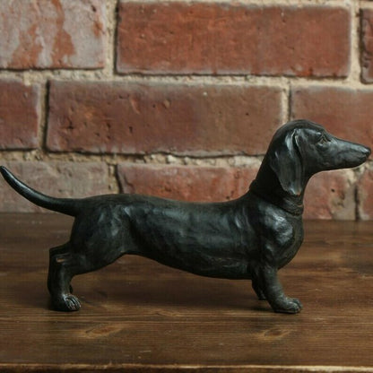 Resin Dachshund Statue Antique Collectible Ornament V1188-CE06-56114