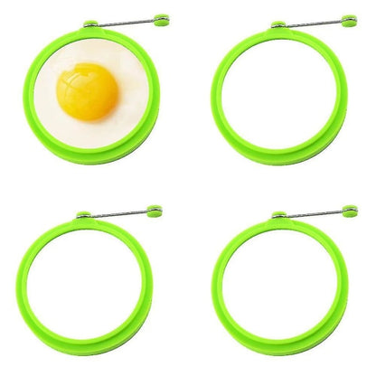4 pcs silicone egg ring, egg rings non-stick, egg cooking rings, perfect fried shape or pancake rings V1188-CE06-57399