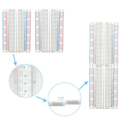 Breadboard/Mini Breadboard/Experiment Board 400 holes long V1188-CE06-62675
