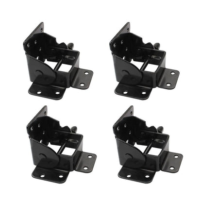 4 pcs Folding Table Hinge Furniture Leg Hinge Self-Locking Hinge Foldable Support Hinge Black M V1188-CE06-63123