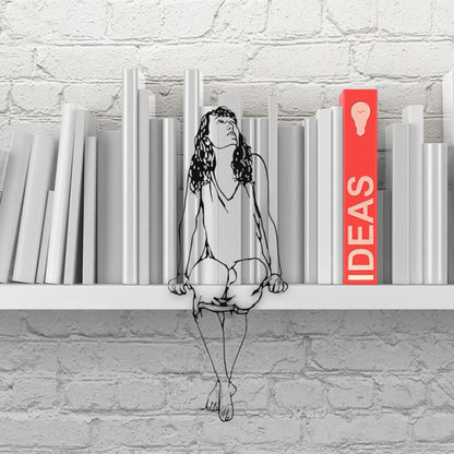 Metal Art Decor Modern 2D Figure Ornament Shelf Home Office Housewarming Gift V1188-CE06-65702
