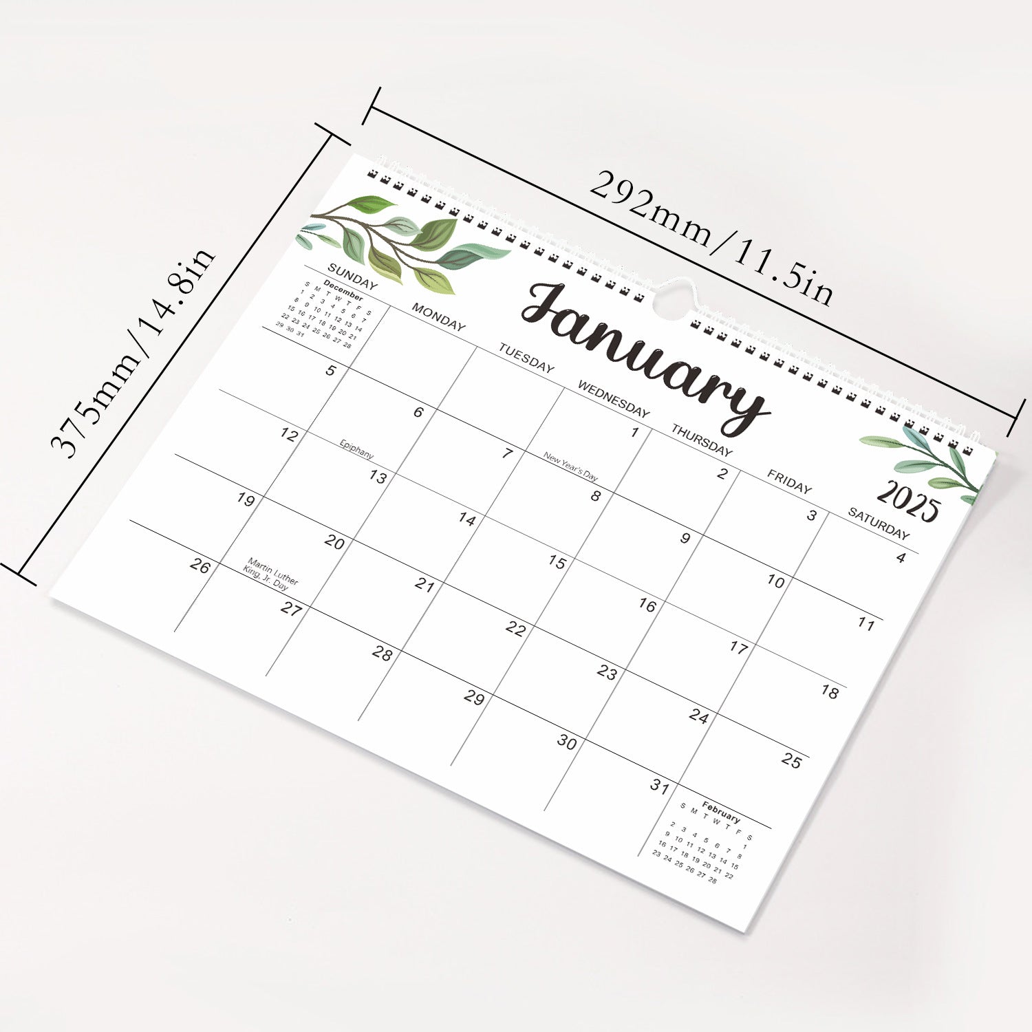 2025 Calendar - 14.5 x 11.4 inch 2025 Wall Calendar in Progress V1188-CE06-7938