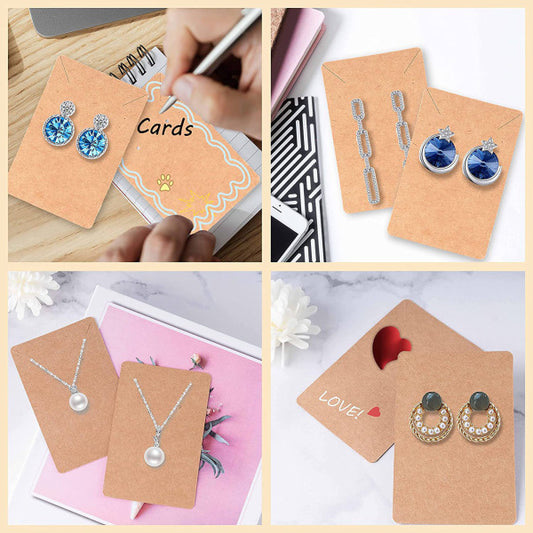 Earring Display Cards 480pcs with Plastic Bag Jewelry Packaging for Necklace Compatible with Oral-B Braun V1188-CE34-003901