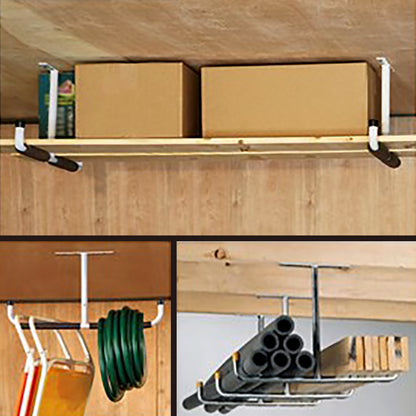 Heavy Duty Steel Storage Hook for Ceiling Rack Compatible with Hanging Bikes Tools Snowboard Fishing Rods V1188-CE34-K00010-1