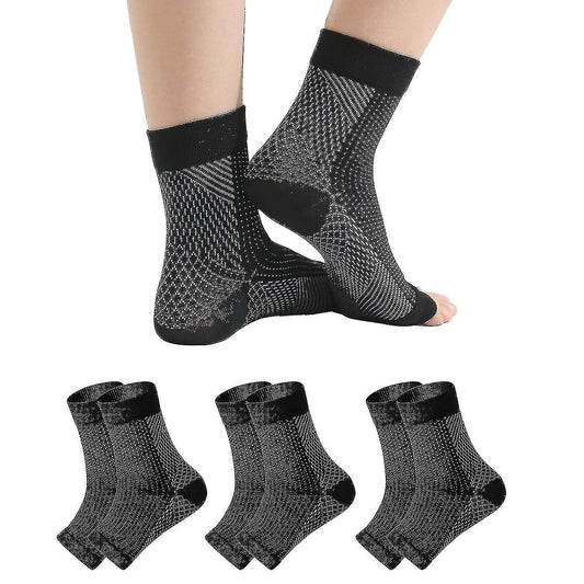 3 pairs of neuropathy socks, soothing socks for neuropathy pain, tendinitis compression socks, plantar V1188-CE50-00451