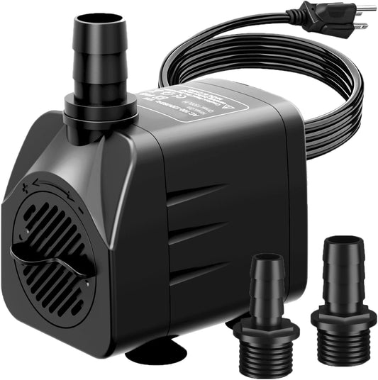 400GPH Submersible Water Pump, Ultra Quiet Fountain Pump for Ponds, Aquariums, Fish Tanks and Hydroponics. V1188-CYX-DP-04