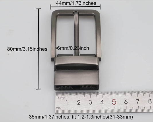 1.1 Inches to 1.5 Inches Belt Buckle 28mm to 38mm Single Prong Square Belt Buckles for Women Men V1188-CYX-DP-06