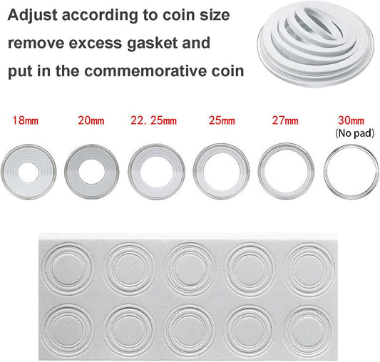Wooden Coin Capsules Holder Case, Coin Storage Box Banknotes Collection Holder with Lock, Coin Collector V1188-CYX-DP-219