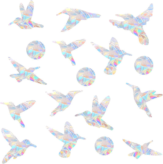 54 Pieces Birds Static Window Clings Anti Collision Window Decals for Bird Strikes, Glass Door Window V1188-CYX-DP-24