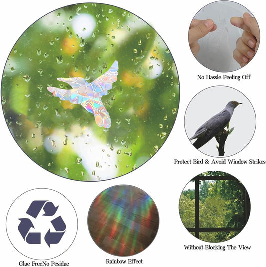 54 Pieces Birds Static Window Clings Anti Collision Window Decals for Bird Strikes, Glass Door Window V1188-CYX-DP-24