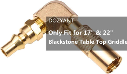 1/4 inch RV Quick Connect Adapter Conversion Fitting Elbow for Blackstone Tabletop Grill - 17 Inch and 22 V1188-CYX-DP-270