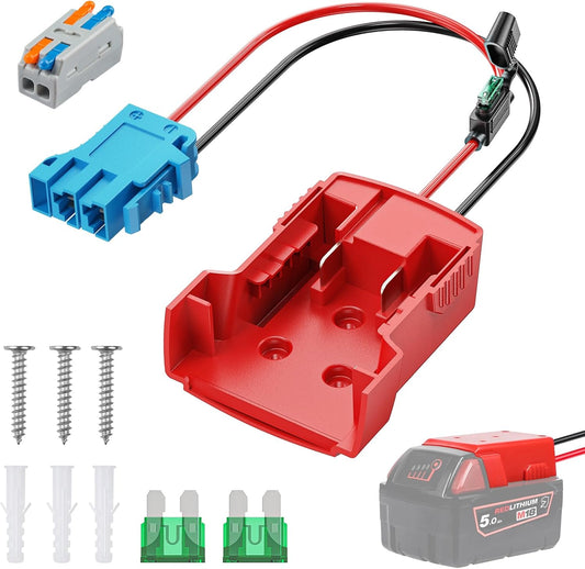 Power Wheel Adapter for Milwaukee M18 Battery, Peg-Perego Milwaukee Battery Adapter with Original Wire V1188-CYX-DP-378