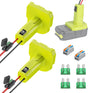 2 Pack Power Wheel Adapter for Ryobi 18 V Battery with Switch, DC Power Adapter, Battery Conversion with Fuse V1188-CYX-DP-387