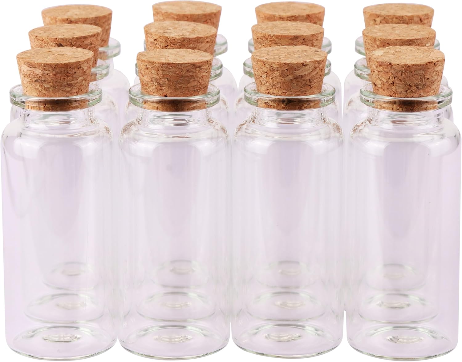 30ml Cork Stoppers Glass Bottles, Small Jars for Candy Wishing Bottle Wedding Favors (12 Sets) V1188-CYX-DP-456