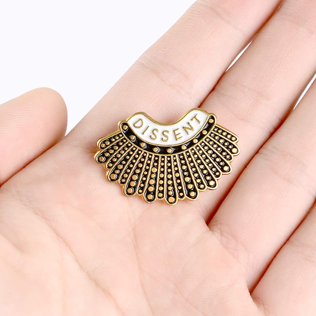 Enamel Pins - RBG Dissent Collar Pin & Female Justice Brooch V1188-CYX-DP-685