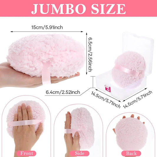 Body Powder Puff, 6 Inch Powder Puff with Storage Container Pink Soft Powder Puff for Body Powder Large Dust V1188-CYX-J02-1485