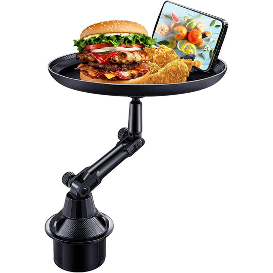 Car Cup Holder Tray for Adults Car Tray Table for Eating with Cell Phone Slot Lap for Universal Adjustable V1188-CYX-J02-1637