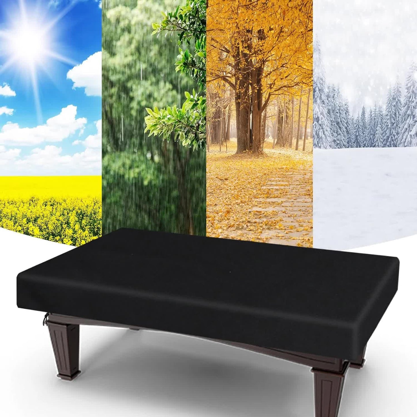 8 Feet Pool Table Cover, Waterproof & Dustproof 420D Oxford Cloth Billiard Pool Table Cover for Pool Table V1188-CYX-J02-1854