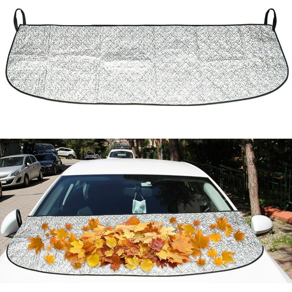 Car Front Windshield Cover Shade, 66.9"x17.7" Windshield Snow Cover for Fallen Leaf Dust and Snow, Universal V1188-CYX-J02-1883
