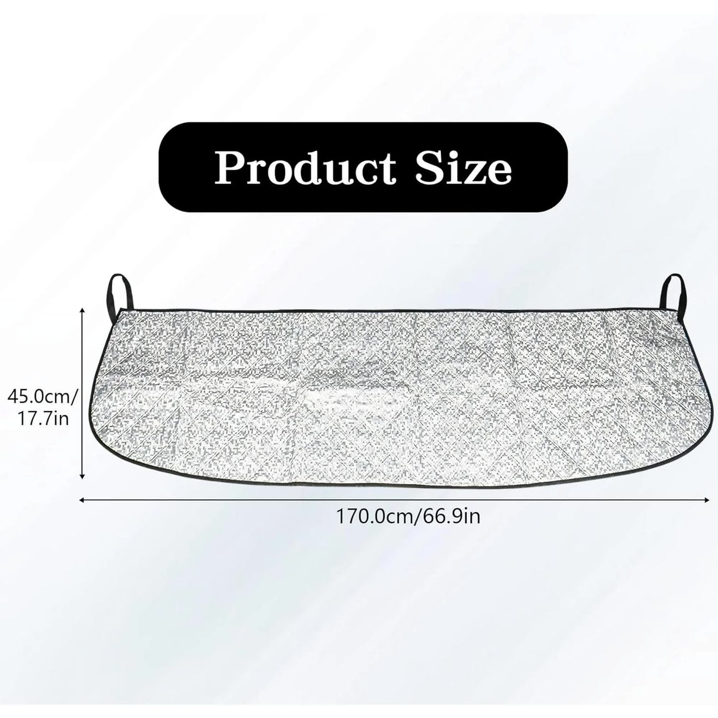 Car Front Windshield Cover Shade, 66.9"x17.7" Windshield Snow Cover for Fallen Leaf Dust and Snow, Universal V1188-CYX-J02-1883