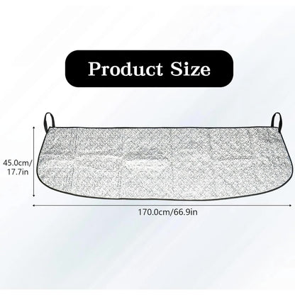 Car Front Windshield Cover Shade, 66.9"x17.7" Windshield Snow Cover for Fallen Leaf Dust and Snow, Universal V1188-CYX-J02-1883