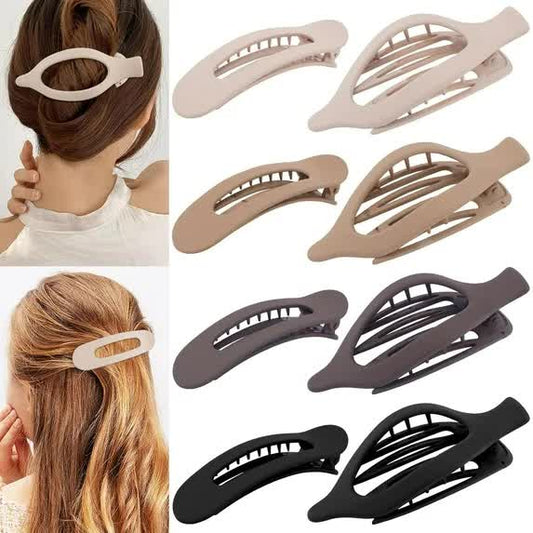 Flat Hair Clips for Women, 8 Pcs Flat Claw Clips, 2 Styles Lay Down Claw Clips for Women Thin Thick Curly V1188-CYX-J02-2489