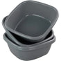 Idotry 4-Pack Baby Small Wash Basin, Gray Plastic Square Dish Pan, 8 Quart V1188-CYX-J02-488