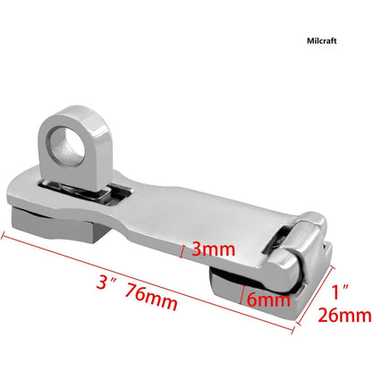 Marine Grade Stainless Steel Heavy Duty Door Hasp with Turning Padlock Eye Mount V1188-CYX-J02-510