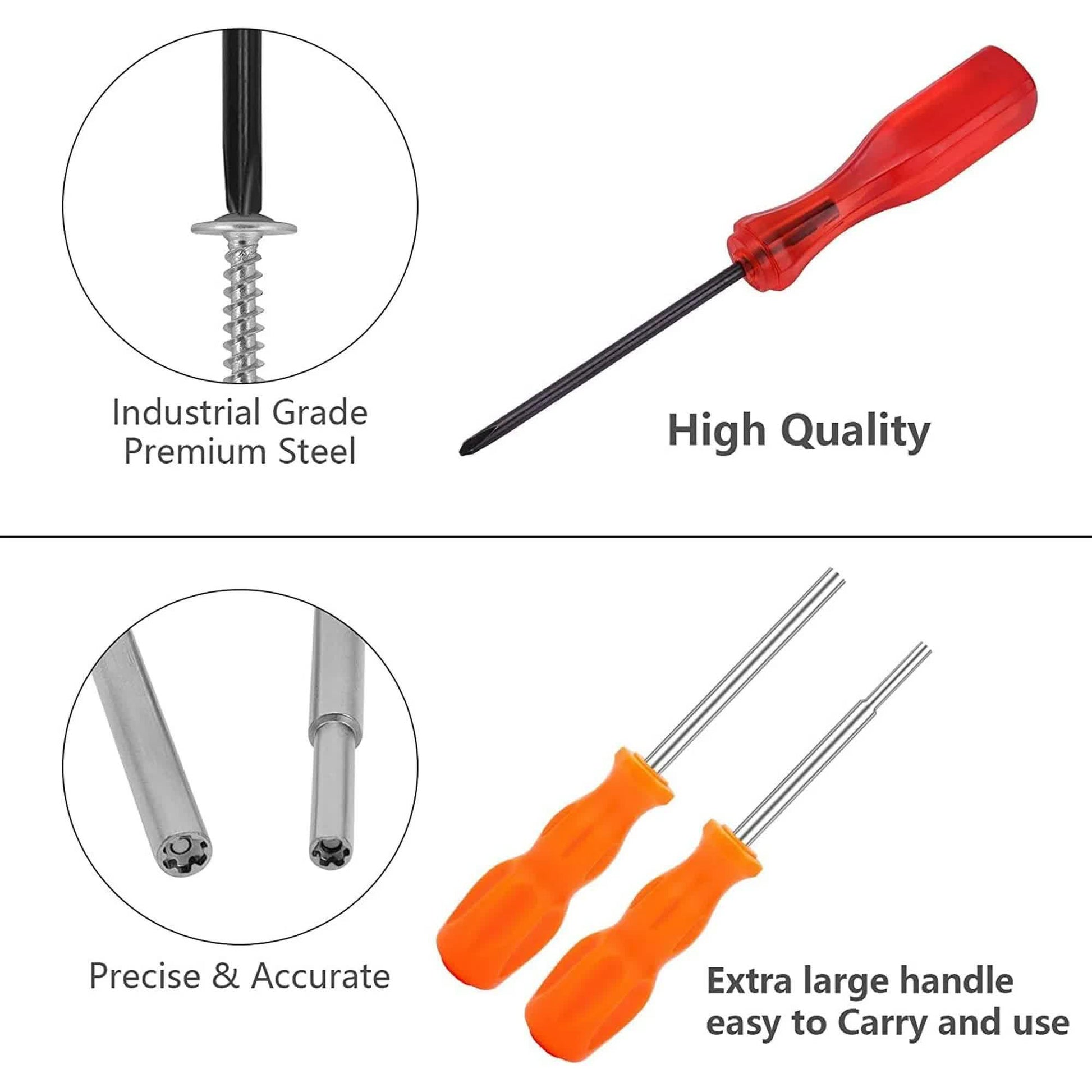 3 Pack Gamebit Security Screwdriver, 3.8mm and 4.5mm Security Screwdriver and 2.5mm Triwing Screwdriver for V1188-CYX-J02-517