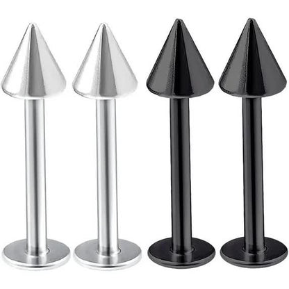 4pcs 16g Labret Stud Lip Ring Cartilage Tragus Snakebite Monroe Triple Forward Helix Conch Medusa Lobe Black V1188-CYX-J02-873