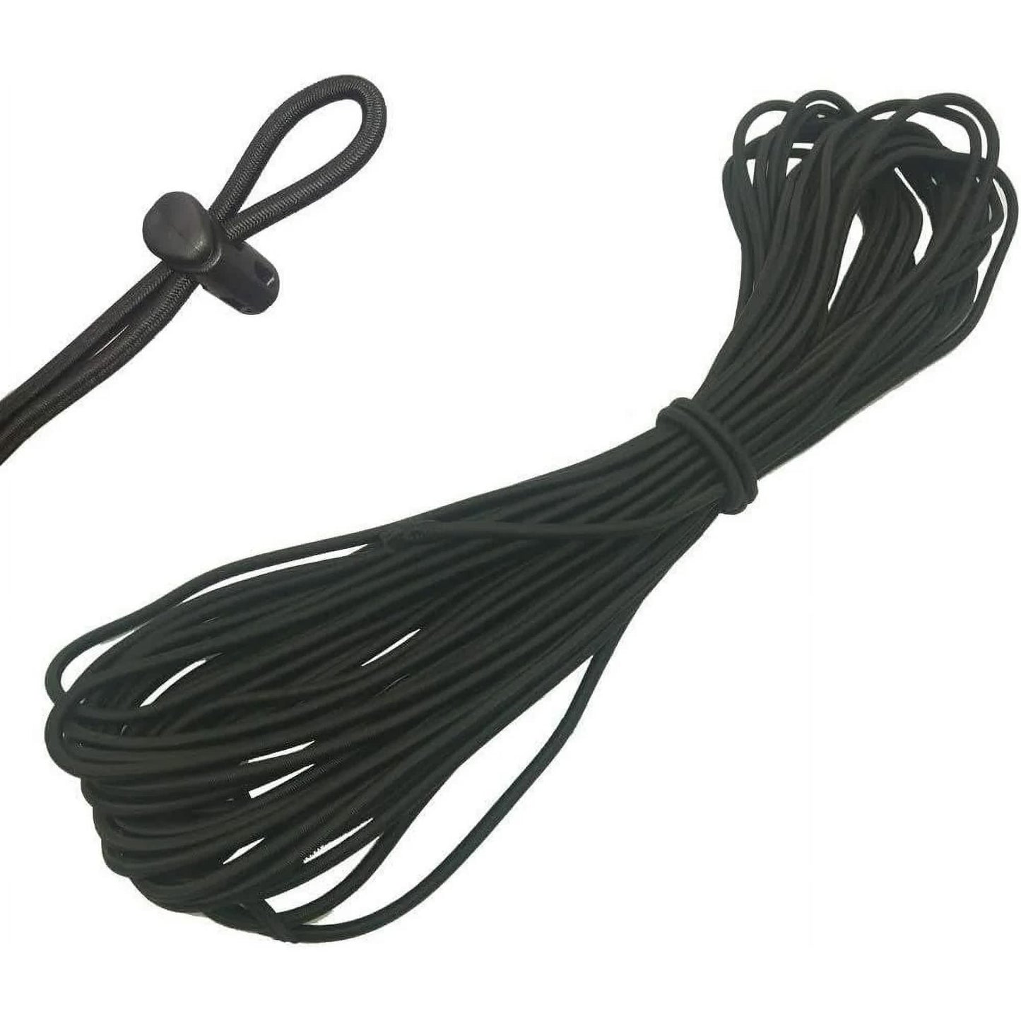 1/8-Inch (3mm) Black Heavy Stretch Round String Elastic Cord (Cut of 10 Yards) V1188-CYX-J02-887
