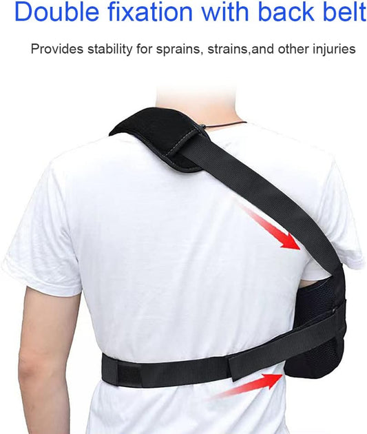 Arm Sling Shoulder immobilizer for Shoulder Injury with Back Belt Men & Women Shoulder Immobilizer Left and V1188-CYX-JXH-482