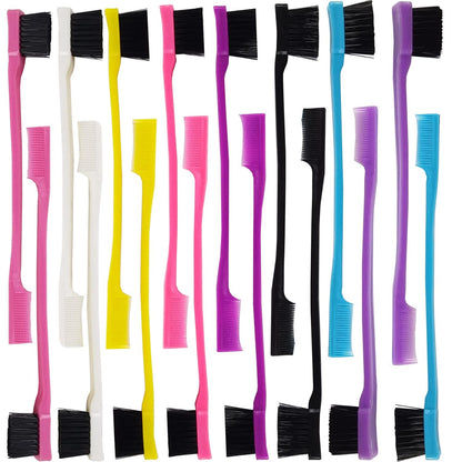 24PCS Hair Edge Brush, Double Sided Edge Control Hair Comb Eyebrow Brush Smooth Comb Grooming (8Colors) V1188-CYX-JXH-604